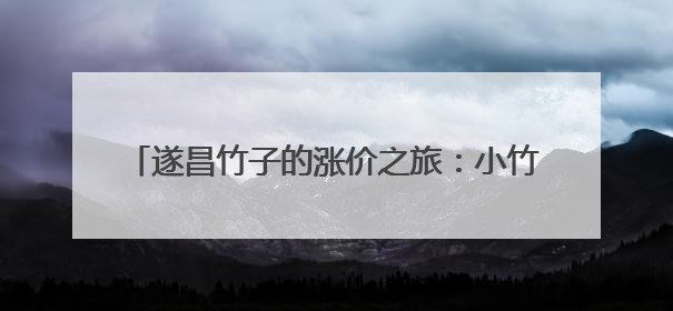 遂昌竹子的涨价之旅：小竹叶包粽子，竹产品走四方