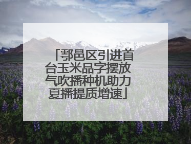 鄠邑区引进首台玉米品字摆放气吹播种机助力夏播提质增速