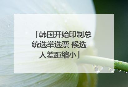 韩国开始印制总统选举选票 候选人差距缩小