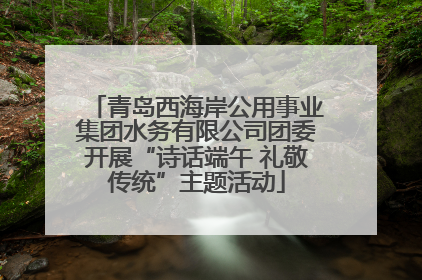 青岛西海岸公用事业集团水务有限公司团委开展“诗话端午 礼敬传统”主题活动