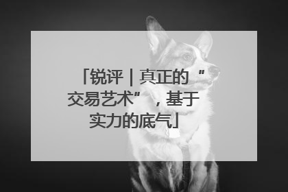 锐评｜真正的“交易艺术”，基于实力的底气