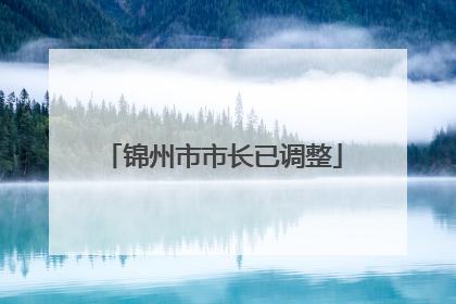 锦州市市长已调整