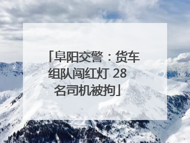 阜阳交警：货车组队闯红灯 28名司机被拘