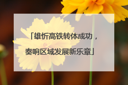 雄忻高铁转体成功，奏响区域发展新乐章