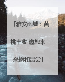 雅安雨城：黄桃丰收 邀您来采摘和品尝