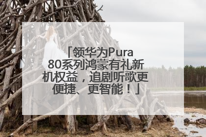 领华为Pura 80系列鸿蒙有礼新机权益，追剧听歌更便捷、更智能！