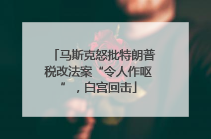 马斯克怒批特朗普税改法案“令人作呕”，白宫回击