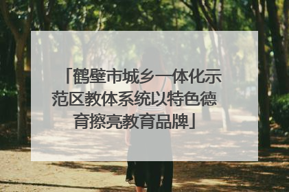 鹤壁市城乡一体化示范区教体系统以特色德育擦亮教育品牌