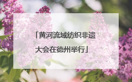 黄河流域纺织非遗大会在德州举行