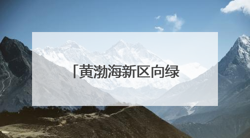 黄渤海新区向绿而行“碳”新路