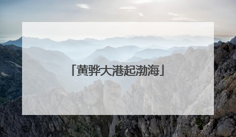黄骅大港起渤海