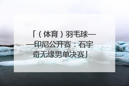 （体育）羽毛球——印尼公开赛：石宇奇无缘男单决赛