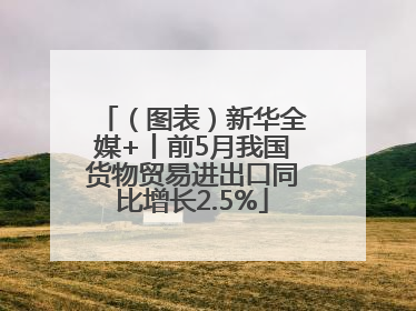 （图表）新华全媒+丨前5月我国货物贸易进出口同比增长2.5%