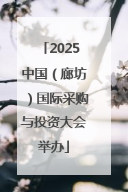 2025中国（廊坊）国际采购与投资大会举办