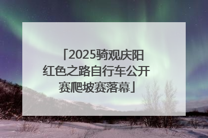 2025骑观庆阳红色之路自行车公开赛爬坡赛落幕