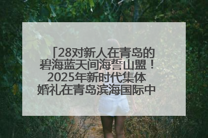 28对新人在青岛的碧海蓝天间海誓山盟！2025年新时代集体婚礼在青岛滨海国际中心文明实践广场举行