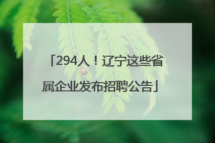 294人！辽宁这些省属企业发布招聘公告