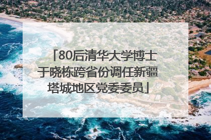 80后清华大学博士于晓栋跨省份调任新疆塔城地区党委委员