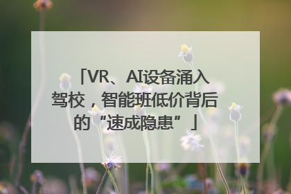 VR、AI设备涌入驾校，智能班低价背后的“速成隐患”